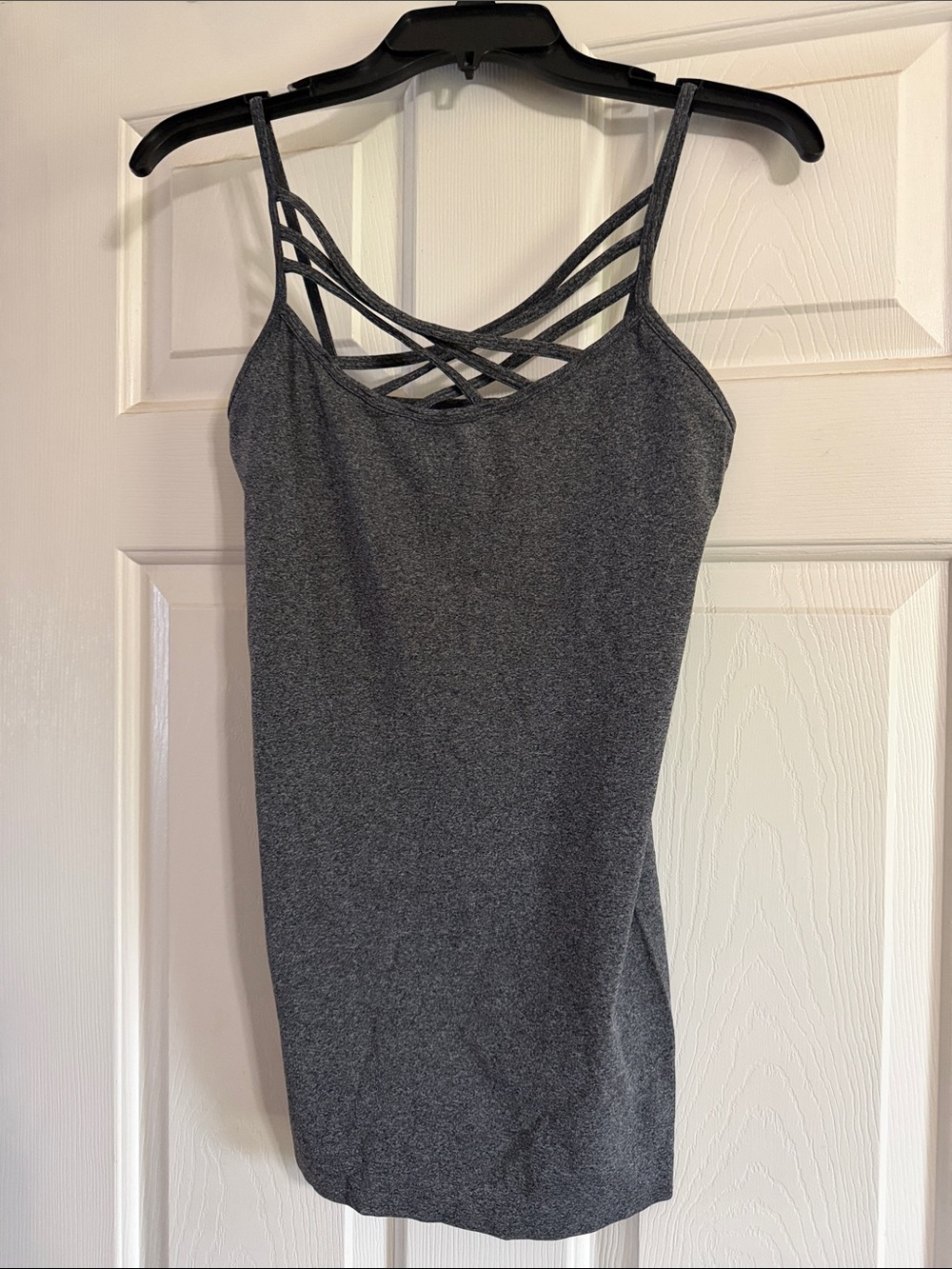 Zenana Outfitters Charcoal Crisscross Strappy Cami
